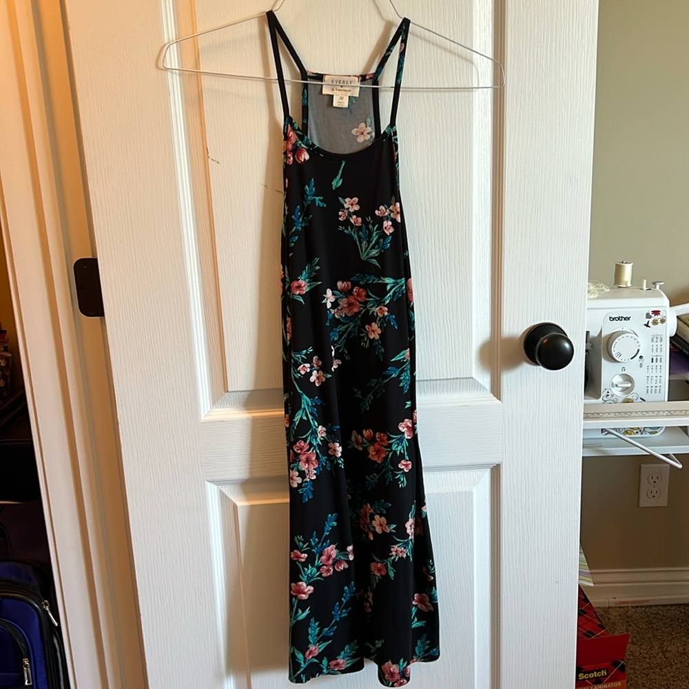 Floral black dress